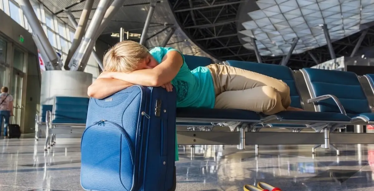 Traveler resting at a quiet gate pier