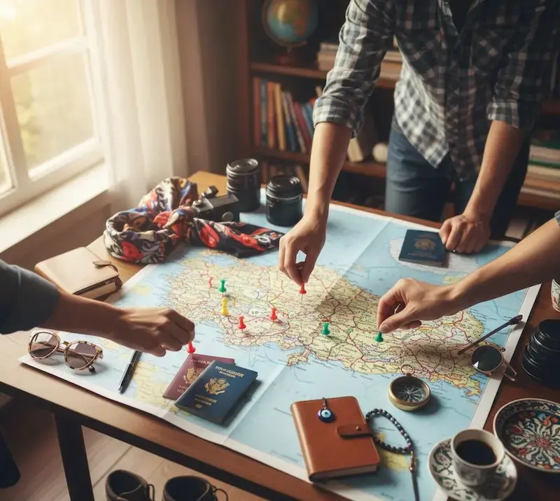 Map highlighting Turkey's safe tourist regions
