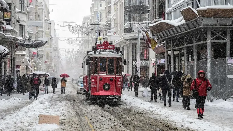 Historical monuments of Istanbul, such as the Hagia Sophia or Blue Mosque, during a quiet, misty morning.