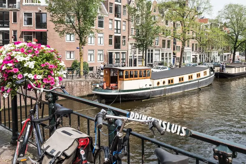 Houseboats on Amsterdam canal