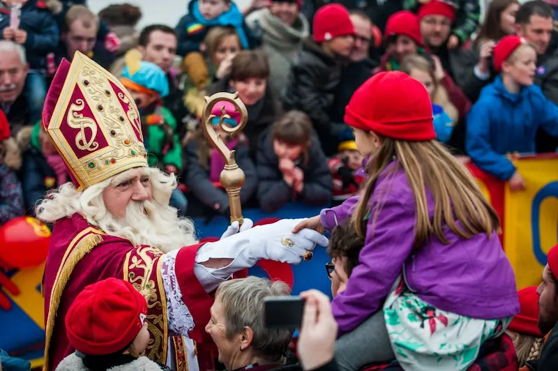 Crowd watching Sinterklaas in Amsterdam