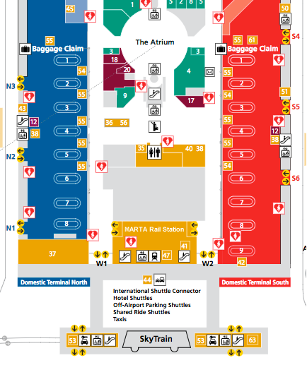 Atlanta airport map