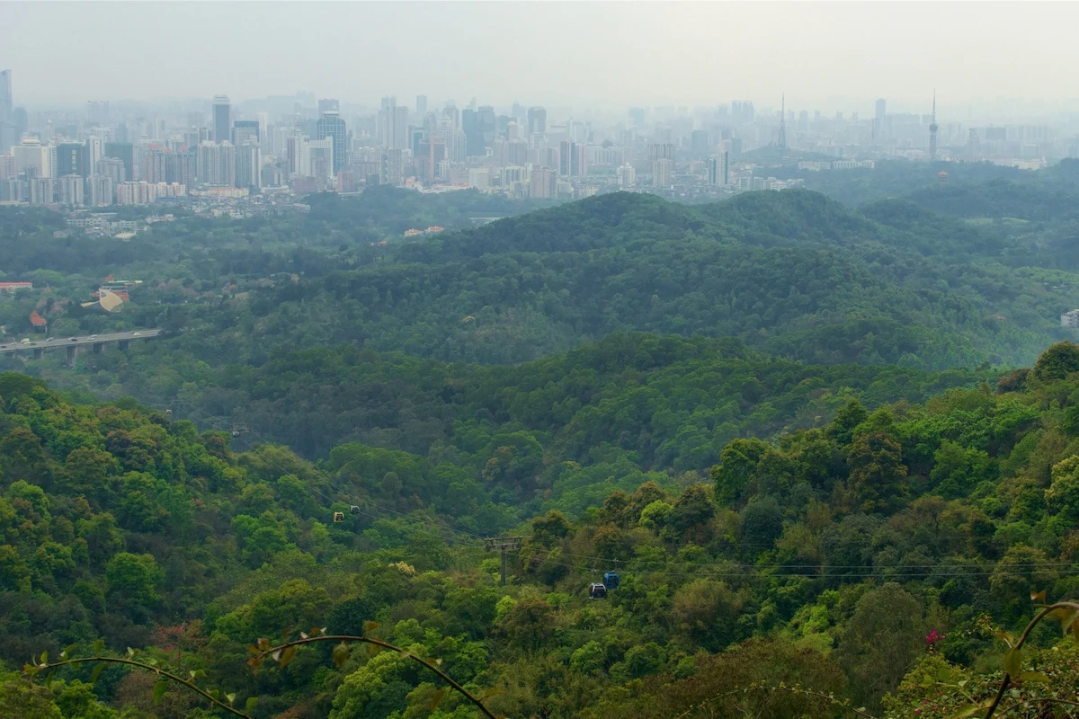 Baiyun Mountain with views over Guangzhou