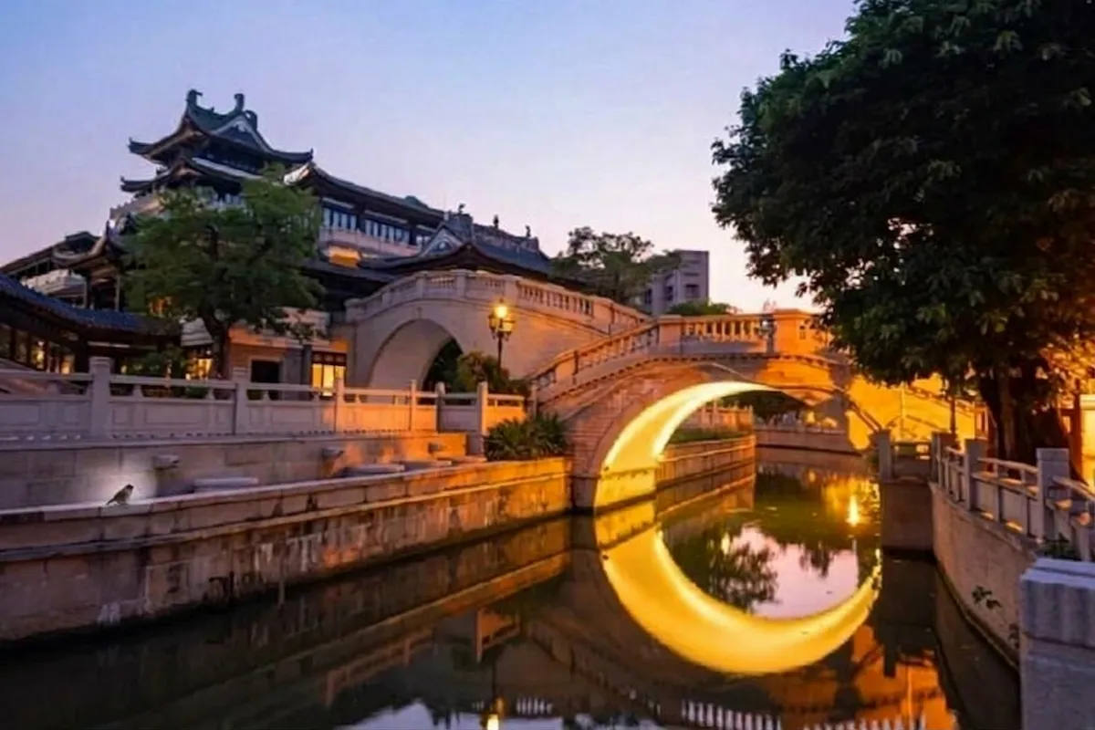 Traditional streets and restored heritage architecture in Yongqing Fang Guangzhou