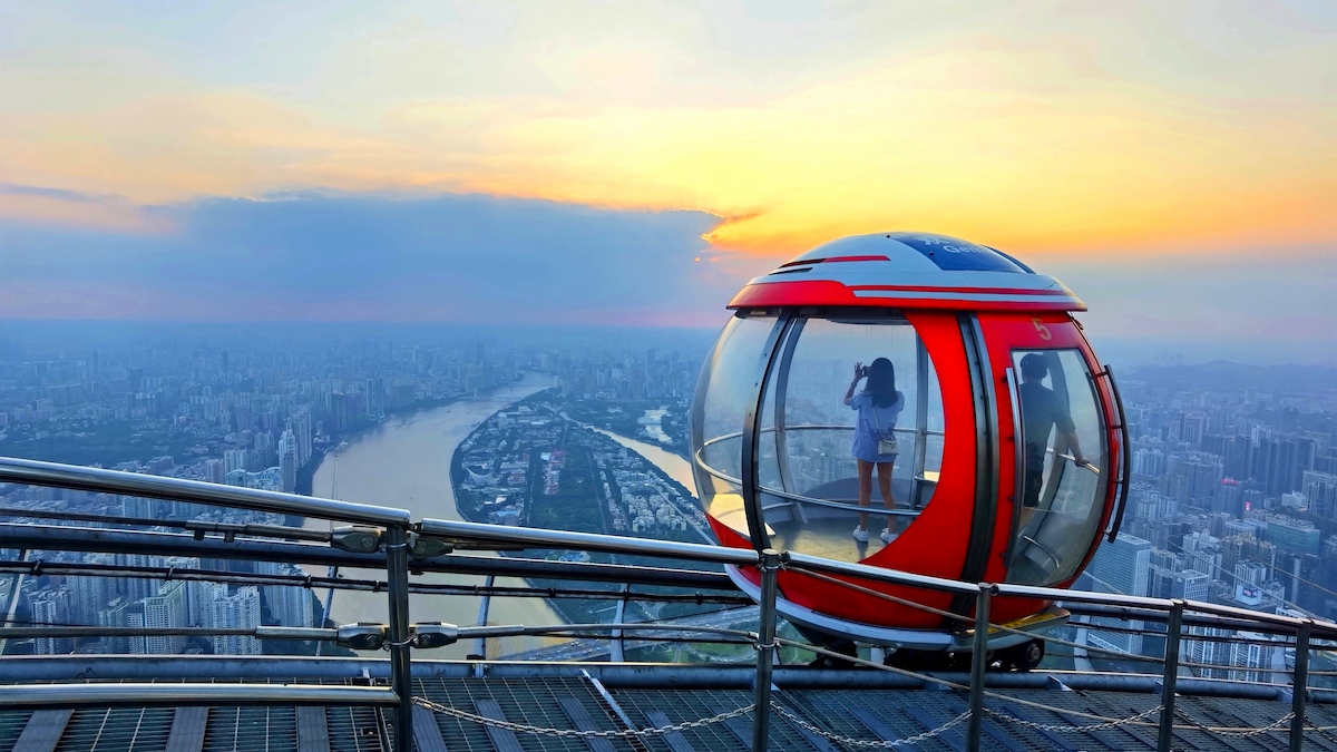 Guangzhou Skyline and Canton Tower View