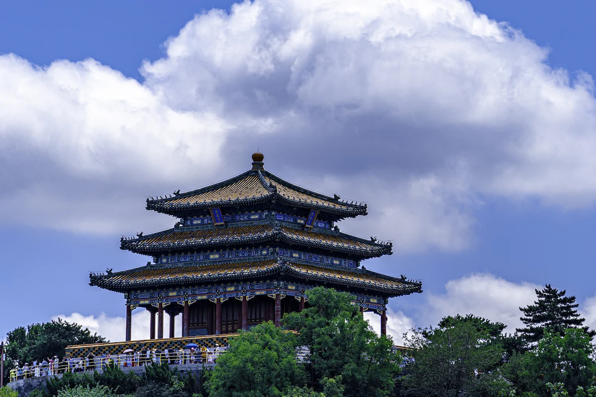 A traditional building from Jingshan Park in central Beijing