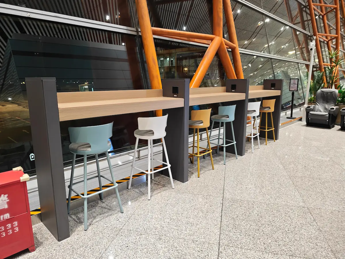 CIP International Lounge sitting area at Beijing Capital International Airport