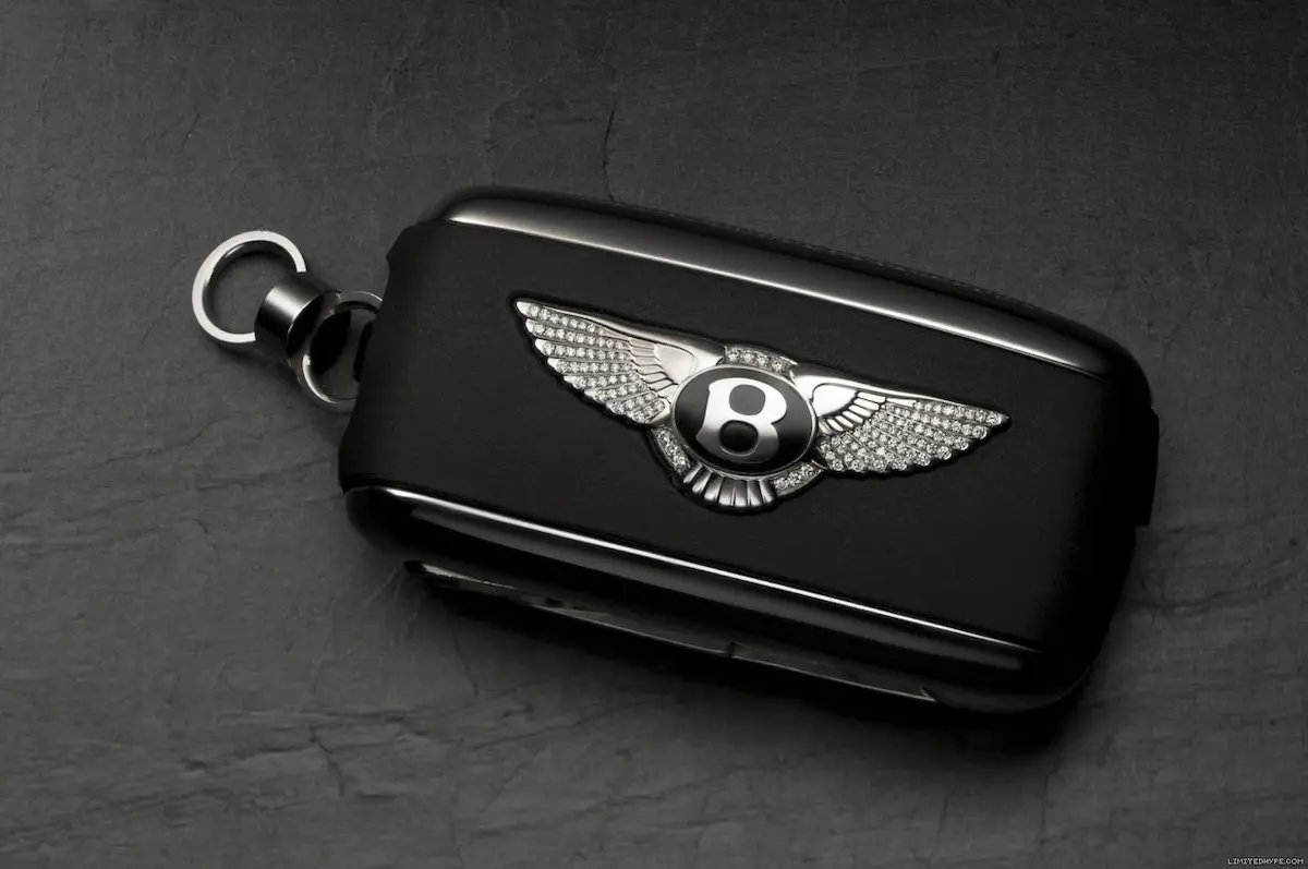 Luxury sports car key fob left behind in an airport security tray