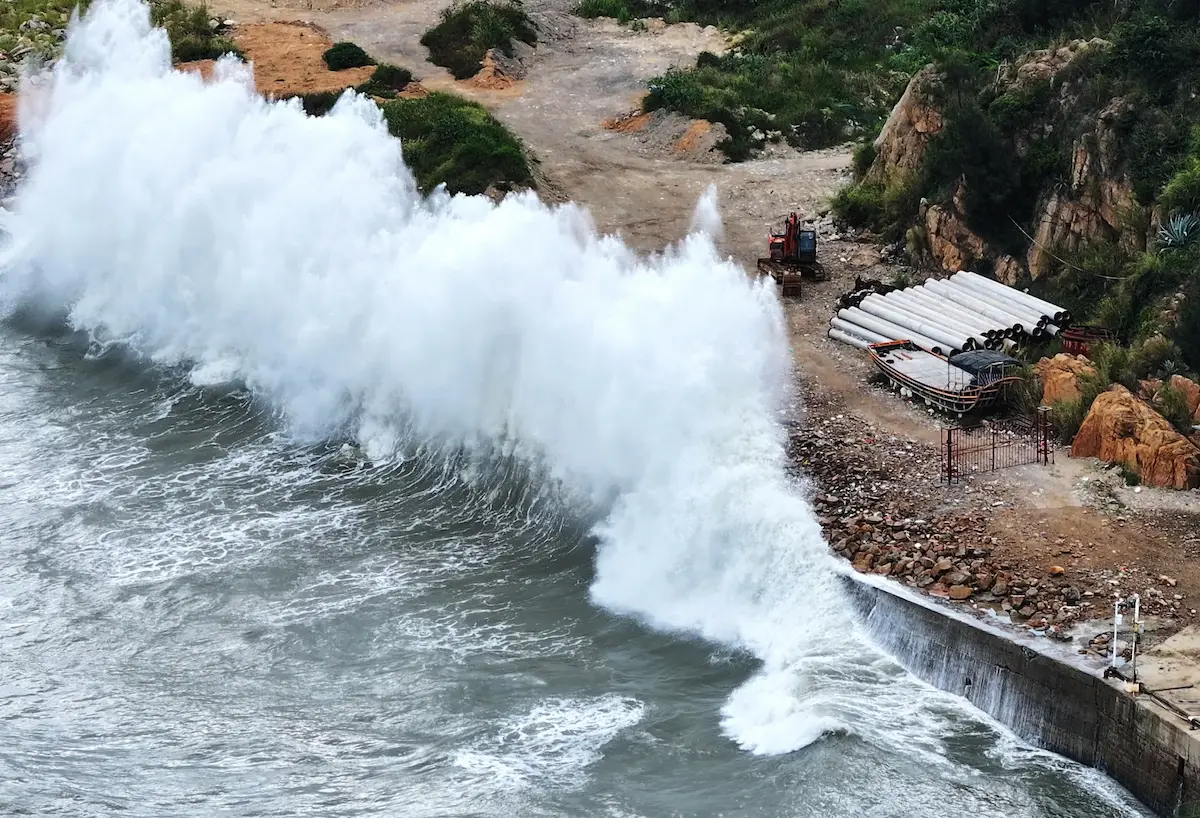 Typhoon Dolphin Disrupts Travel in Taiwan