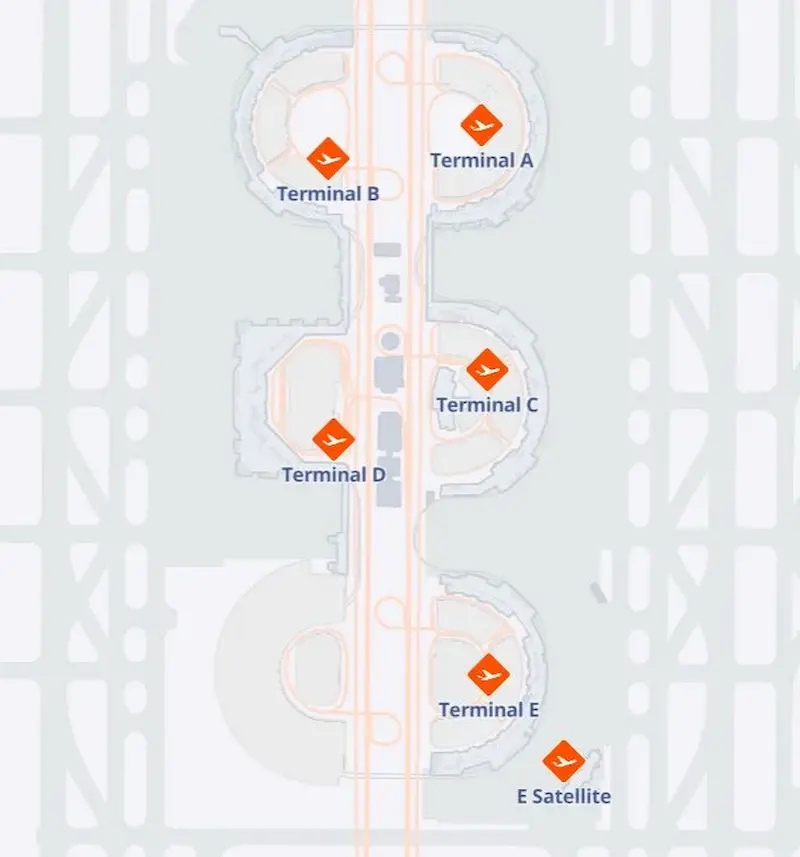 Dfw Lounge Map