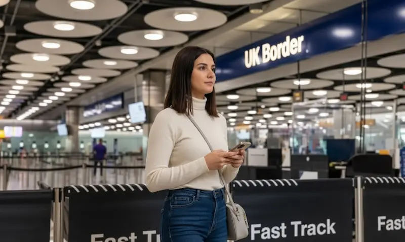 passport control area