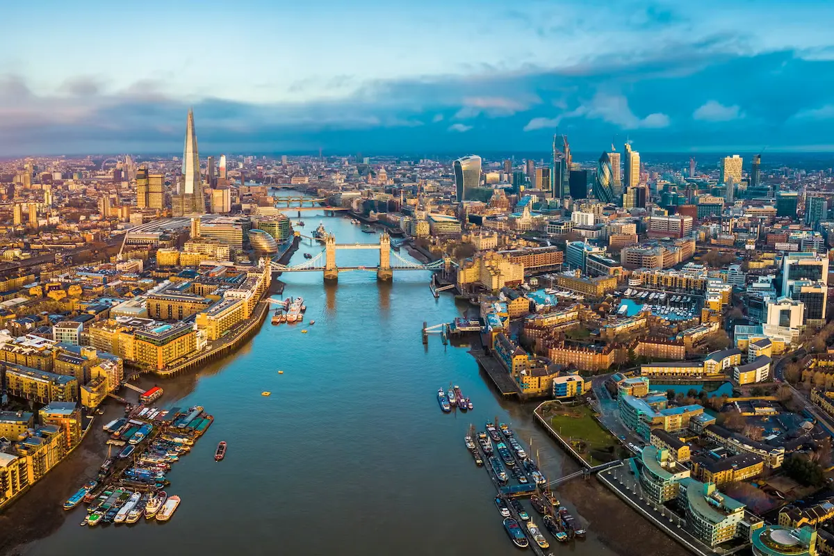 London sunset skyline