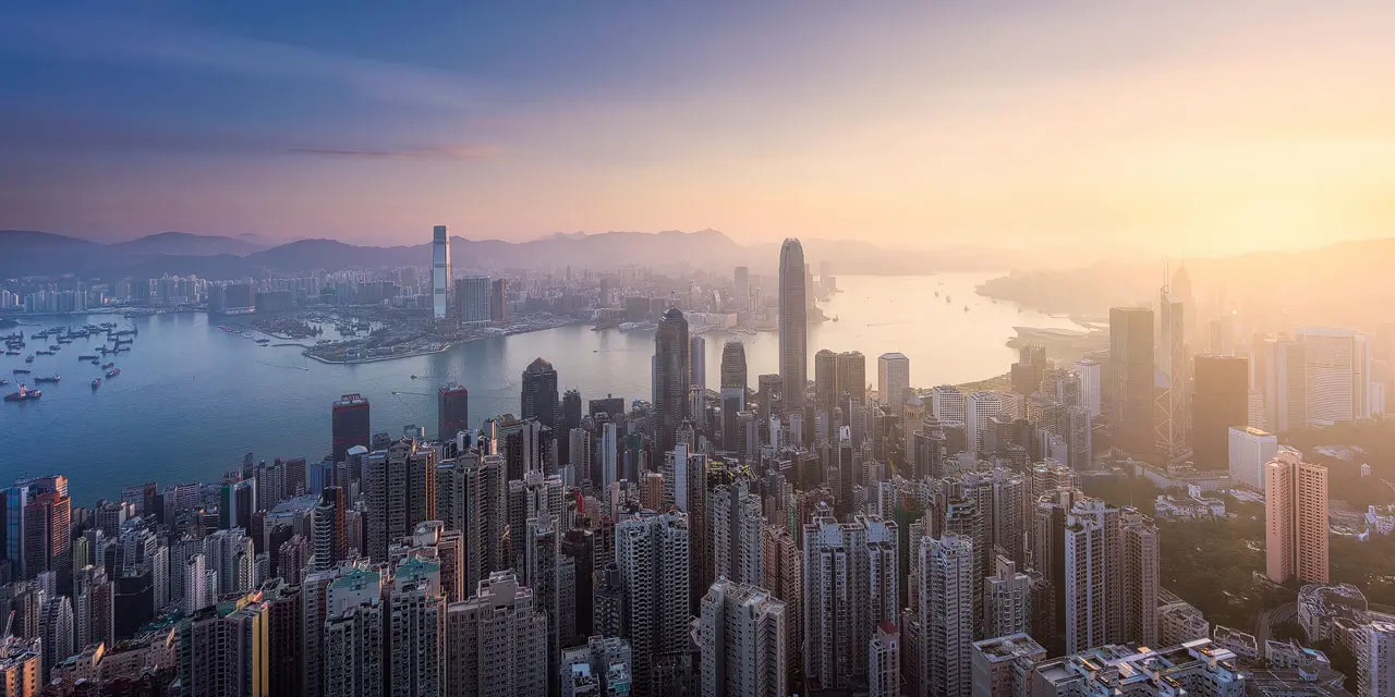 Hong Kong skyline at night