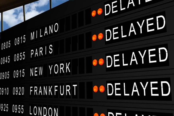 flight delays in your airport transfer plan