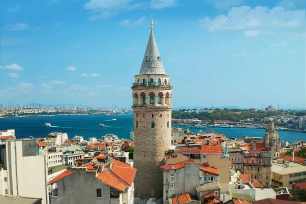 Galata tower in Istanbul offers panoramic views of the Bosphorus