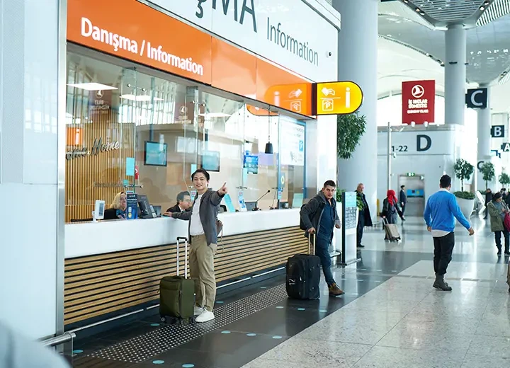 Information desks at istanbul airport