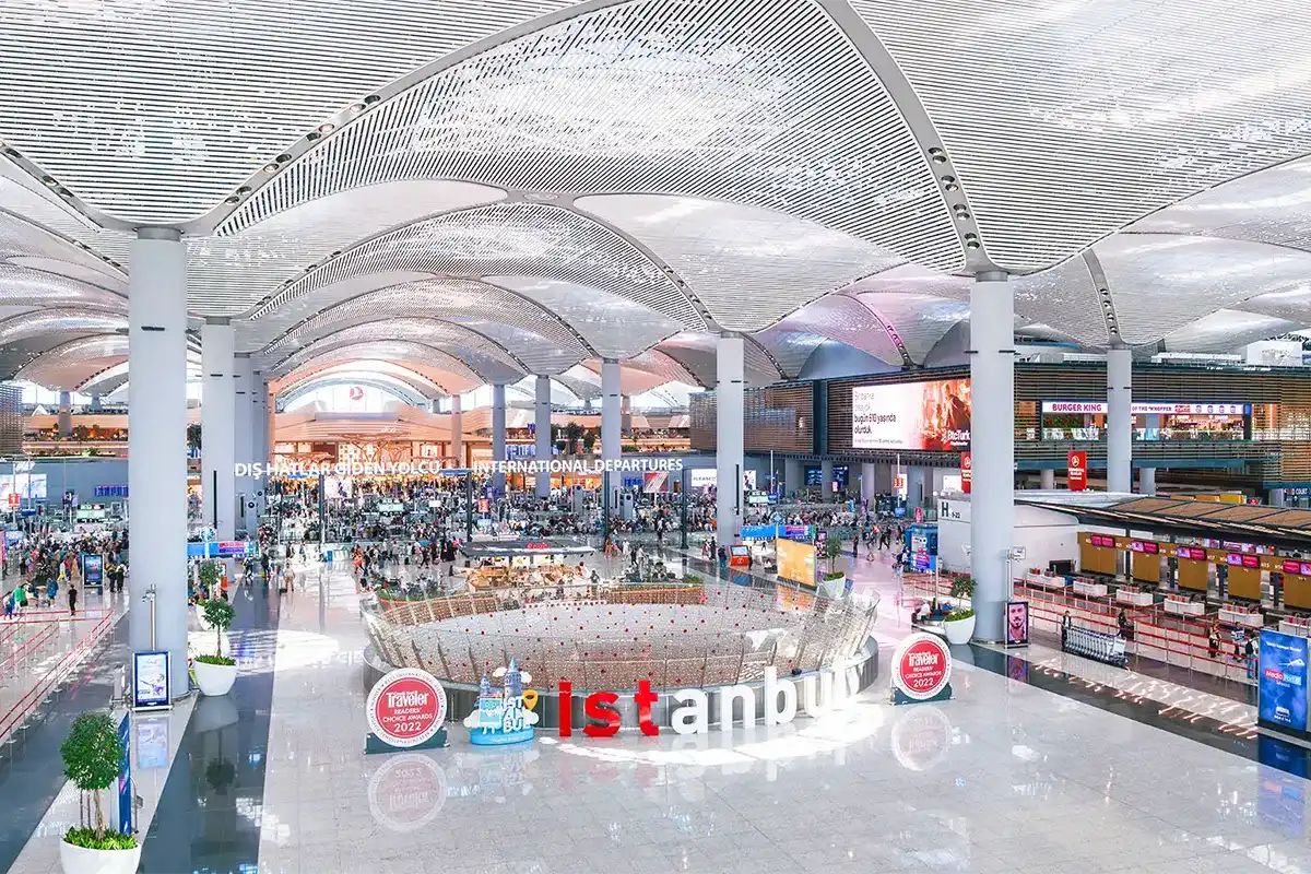 Istanbul Airport terminal during the peak summer travel season