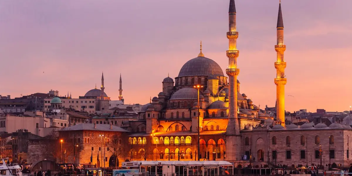 Istanbul Bosphorus view with minarets