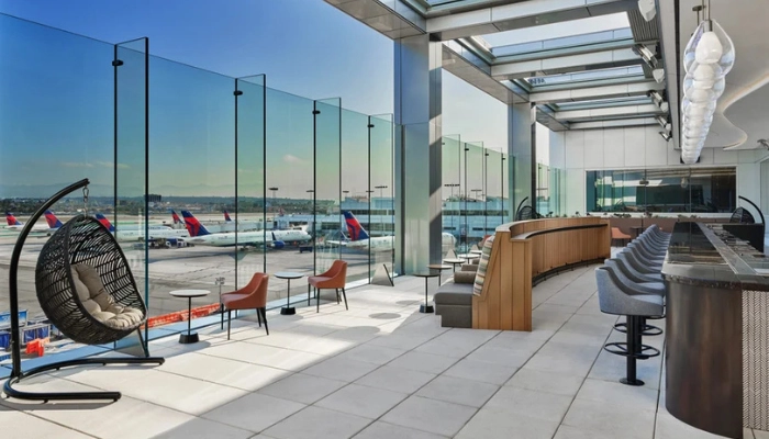 delta sky club lounge at lax airport