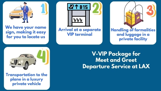 aeropuerto de los ángeles Conocer y Saludar  servicio de paquetes v-vip