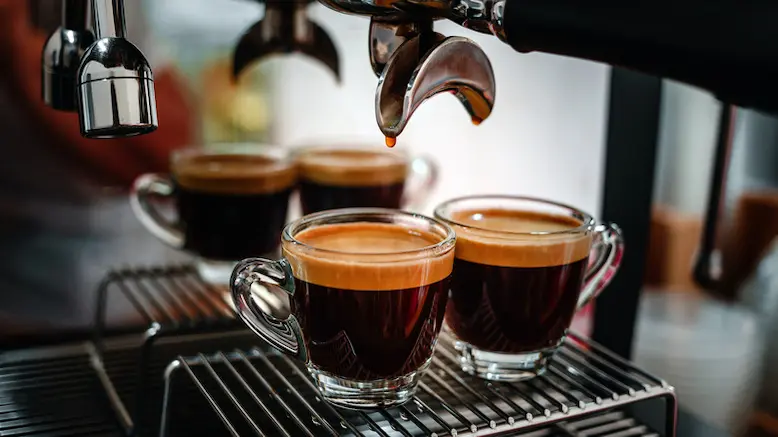 Classic Madrid bar counter with espresso shots