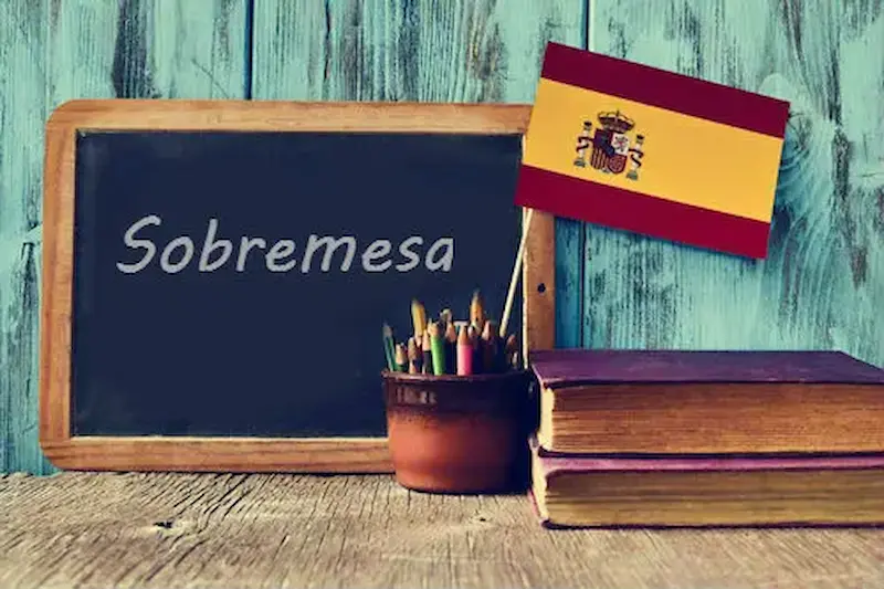 Sobremesa conversation lingering over the table