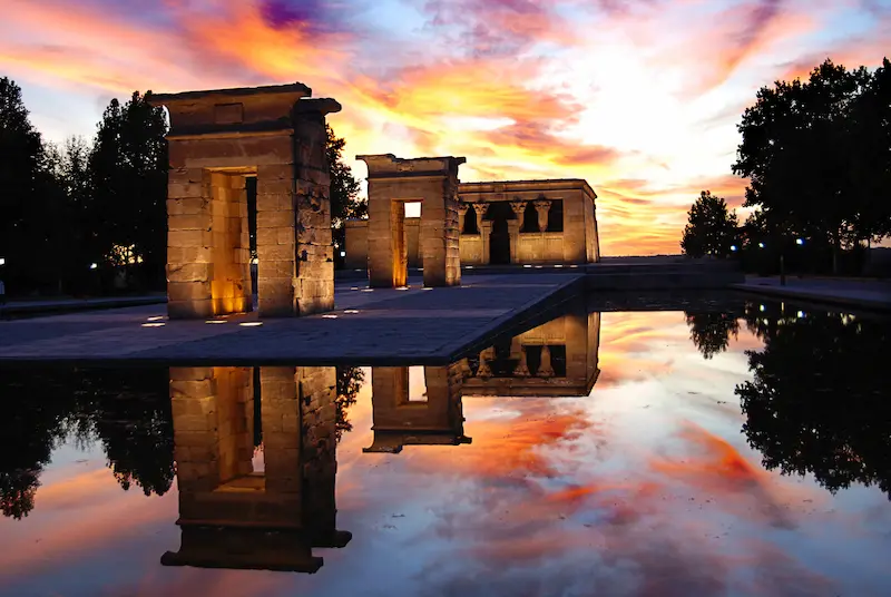 Templo de Debod at sunset