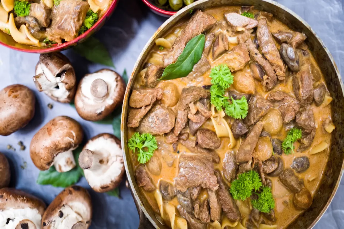 Beef Stroganoff in Moscow