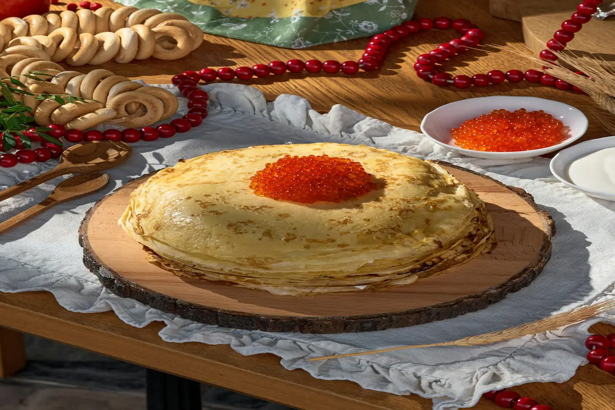 Blini with Caviar in Moscow