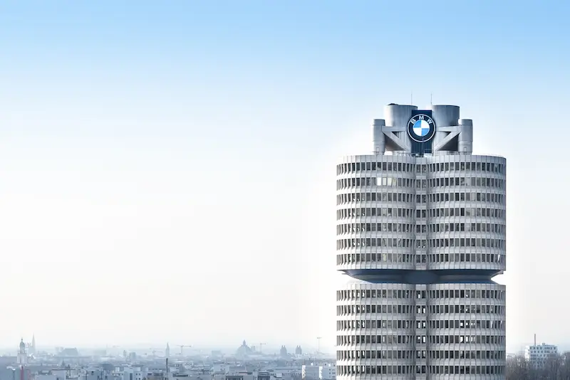 Exterior view of the BMW Welt building in Munich