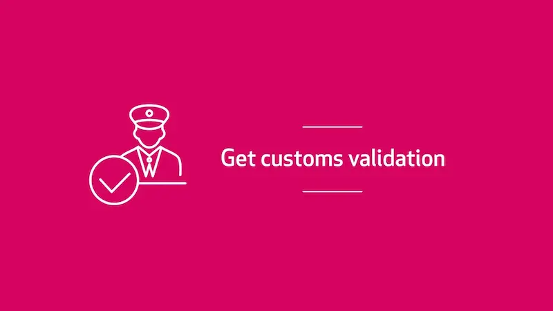 MUC Customs Office (Zoll) – illustration of mandatory inspection