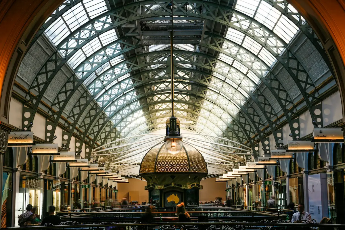 Domed interior of the Queen Victoria Building in Sydney