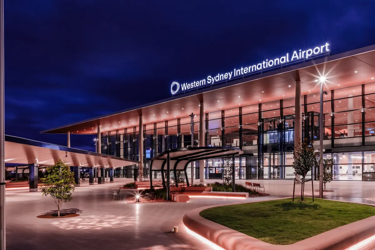 Terminal building at Western Sydney International Airport