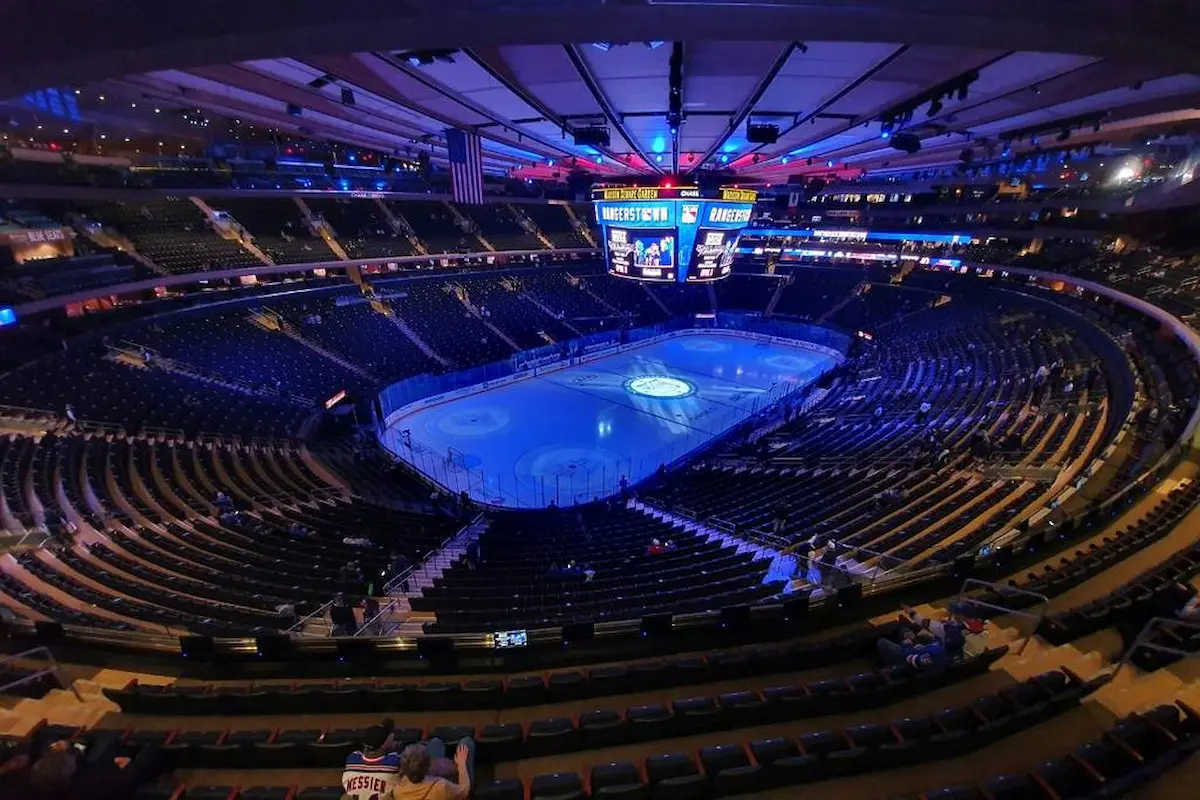Madison Square Garden interior during a game