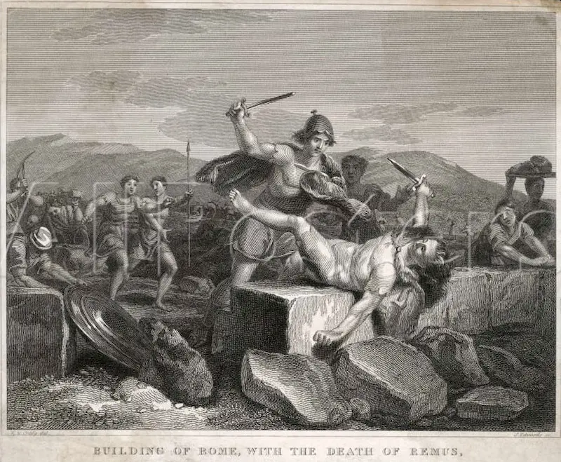 Romulus killing Remus
