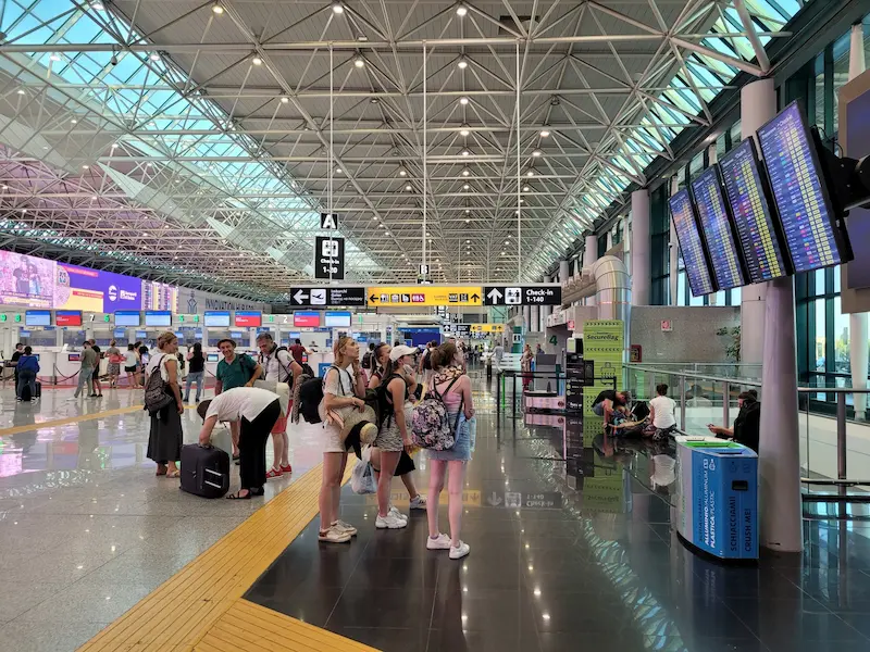 FCO busy terminal with new infrastructure