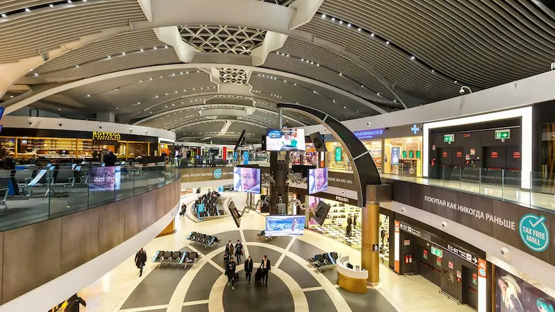 rome fiumicino terminal interior