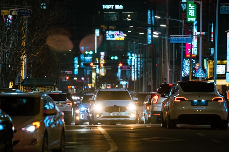 traffic at night