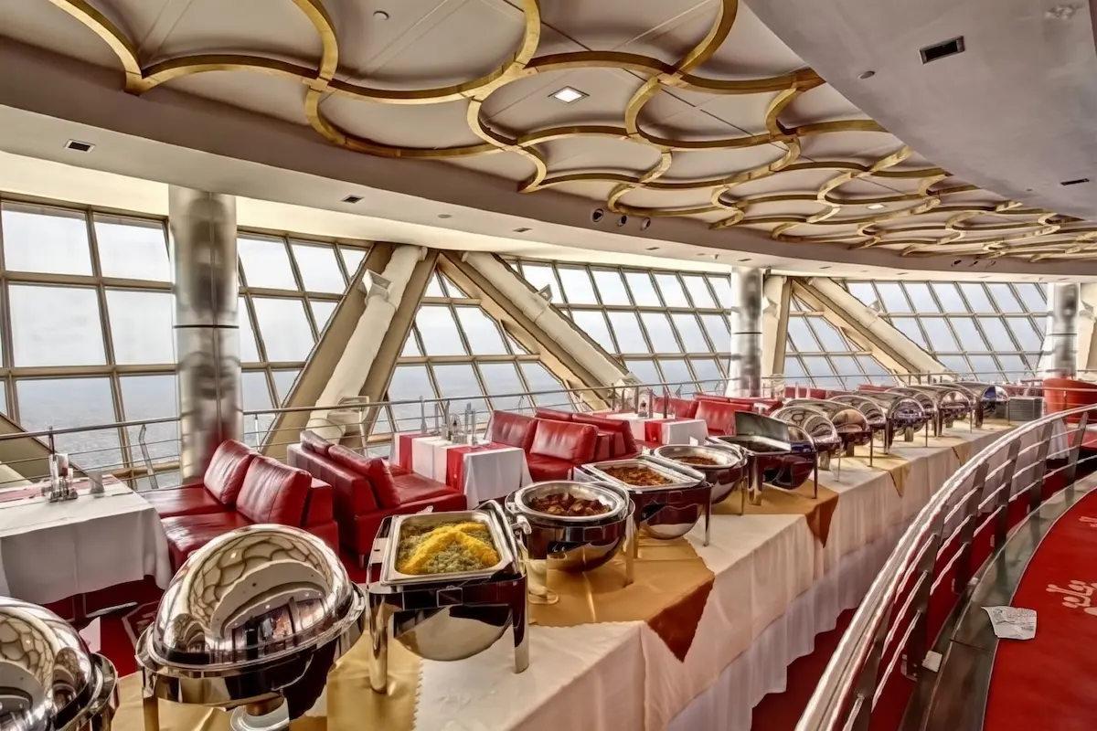 View of Tehran from the revolving restaurant in Milad Tower
