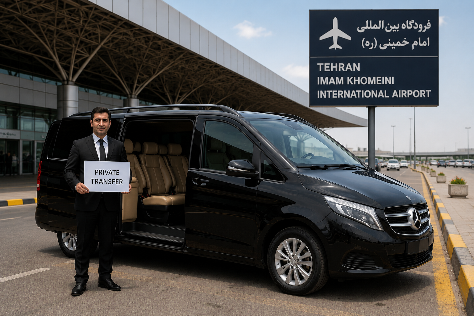 Private transfer vehicle at Tehran Imam Khomeini International Airport