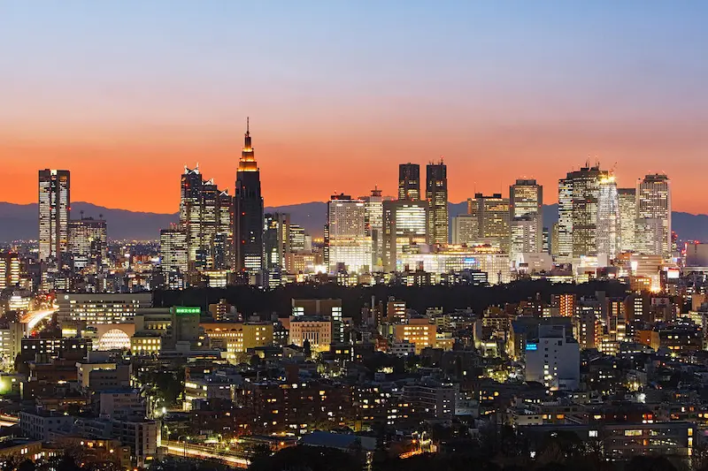 Shinjuku skyline in Tokyo